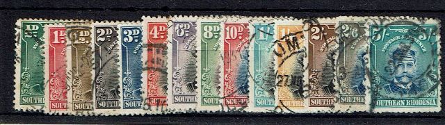 Image of Southern Rhodesia/Zimbabwe SG 1/14 G/FU British Commonwealth Stamp